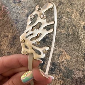 White Coral Rhinestone Mermaid Headband